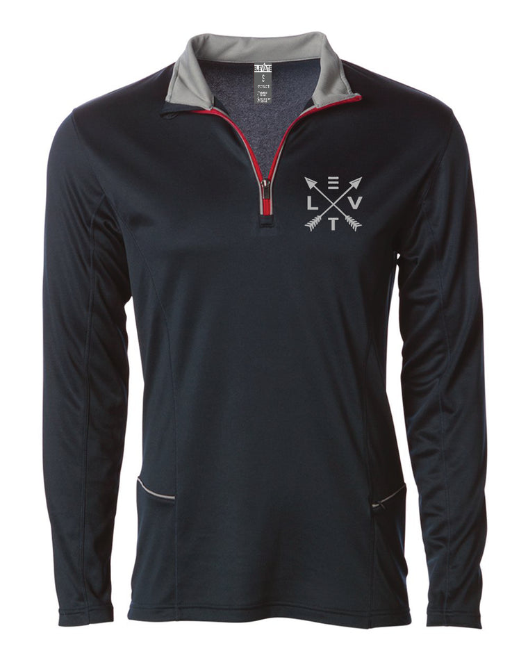 Lightweight Poly-Tech 1/4 Zip Up - Black