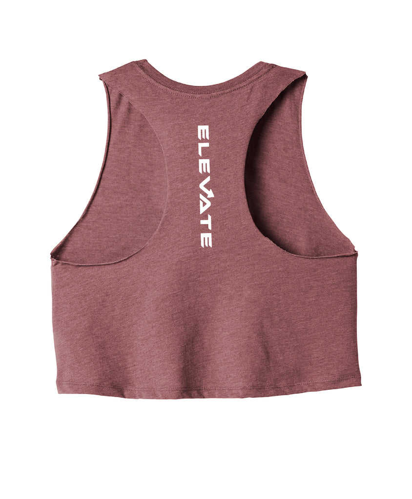 Women’s Racerback Cropped Tank - Heather Mauve