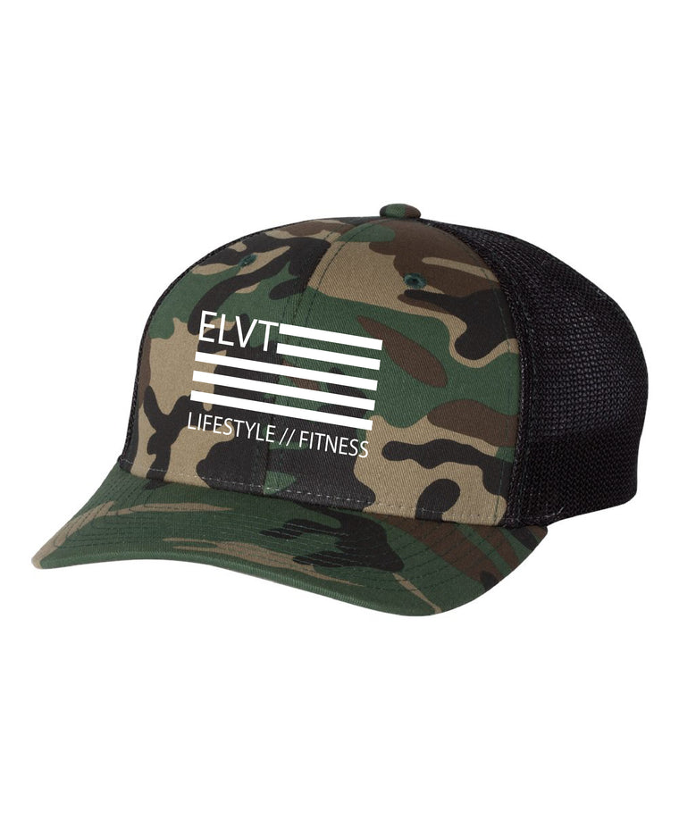 Fitted Trucker - Army Camo/ Black
