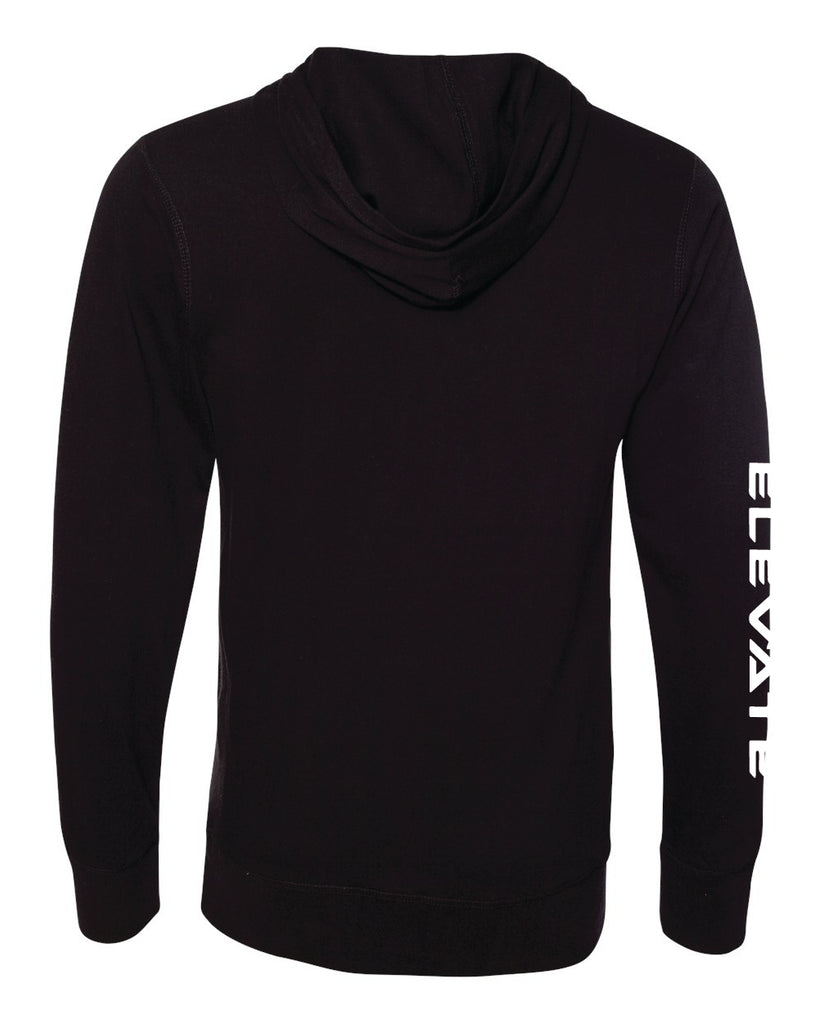 Sport Lace Jersey Hooded Pullover - Black